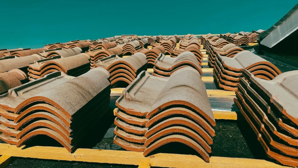 a group of wooden chairs